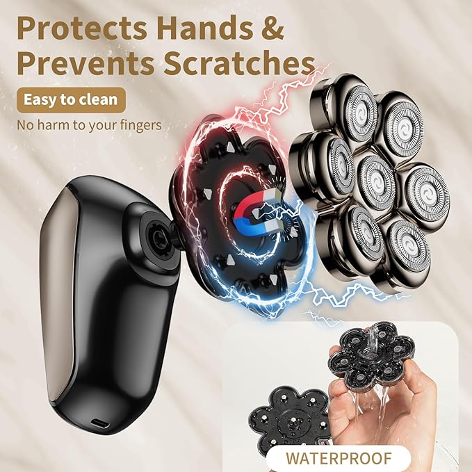 Head Shavers for Bald Men: 5-in-1 Electric Razor - IPX7 Waterproof Shaving Grooming Kit for Balder - Turbo Speed & Precision Blades