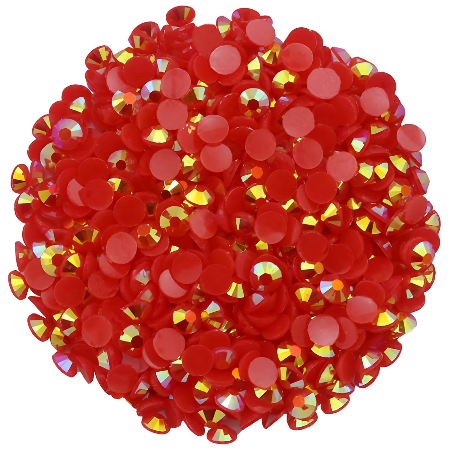 4500 Pcs SS6 2mm AB Flatback Rhinestones for Nails Art Crafts Glitter Round Shine Gems Crystals DIY Clothes Shoes （Red AB）