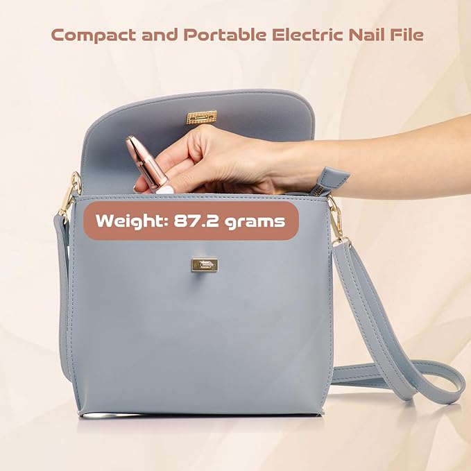 Electric Nail File ,Professional Nail Drill for Acrylic Gel Dip Powder Nails Portable Nail Machine Kit Manicure Pedicure Tools Polishing Set with Nail Drill Bits Sanding Bands (Rose Gold)