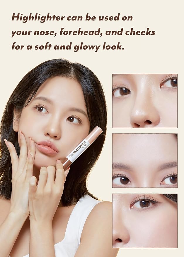 I'M MEME I'm Multi Stick Dual | Two Shade Shading and Highlighting Matte Finish | Suitable for Beginners Portable Size | 002 Cool Contouring