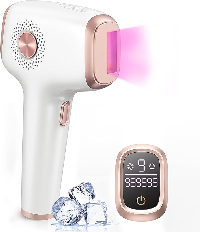 INNZA IPL Hair Removal with Ice Cooling Care Function for Women,Long-Lasting Results,999,999 Flashes Painless IPL Hair Remover, Hair Removal Device for Armpits Legs Arms Bikini Line