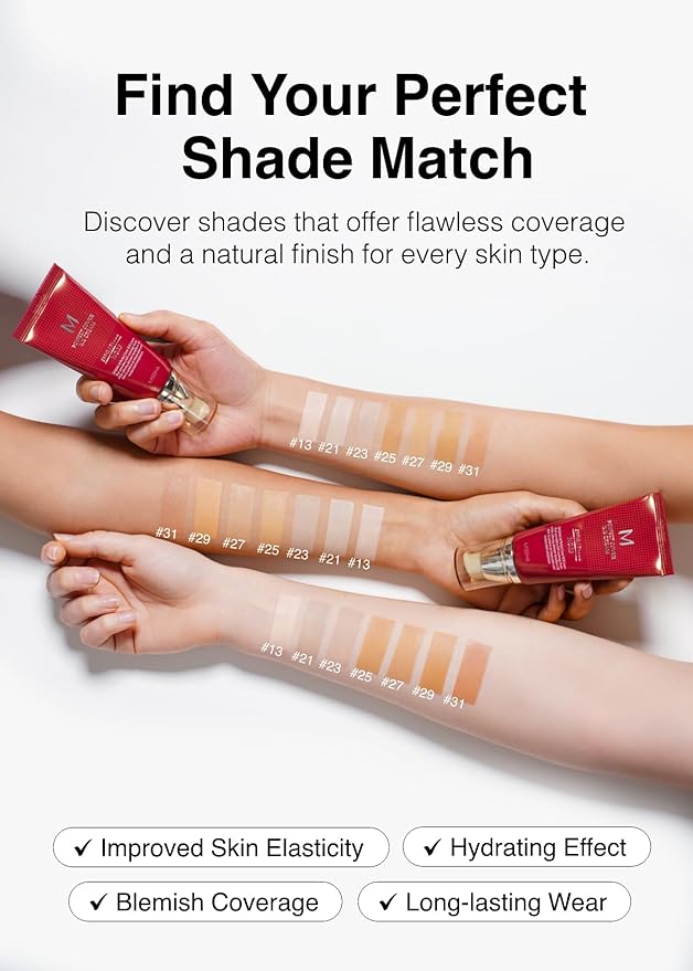 MISSHA M Perfect Cover BB Cream No.13 Bright Beige - Fair with Cool Undertone SPF 42 PA +++ 1.69 Fl Oz - Tinted Moisturizer with SPF