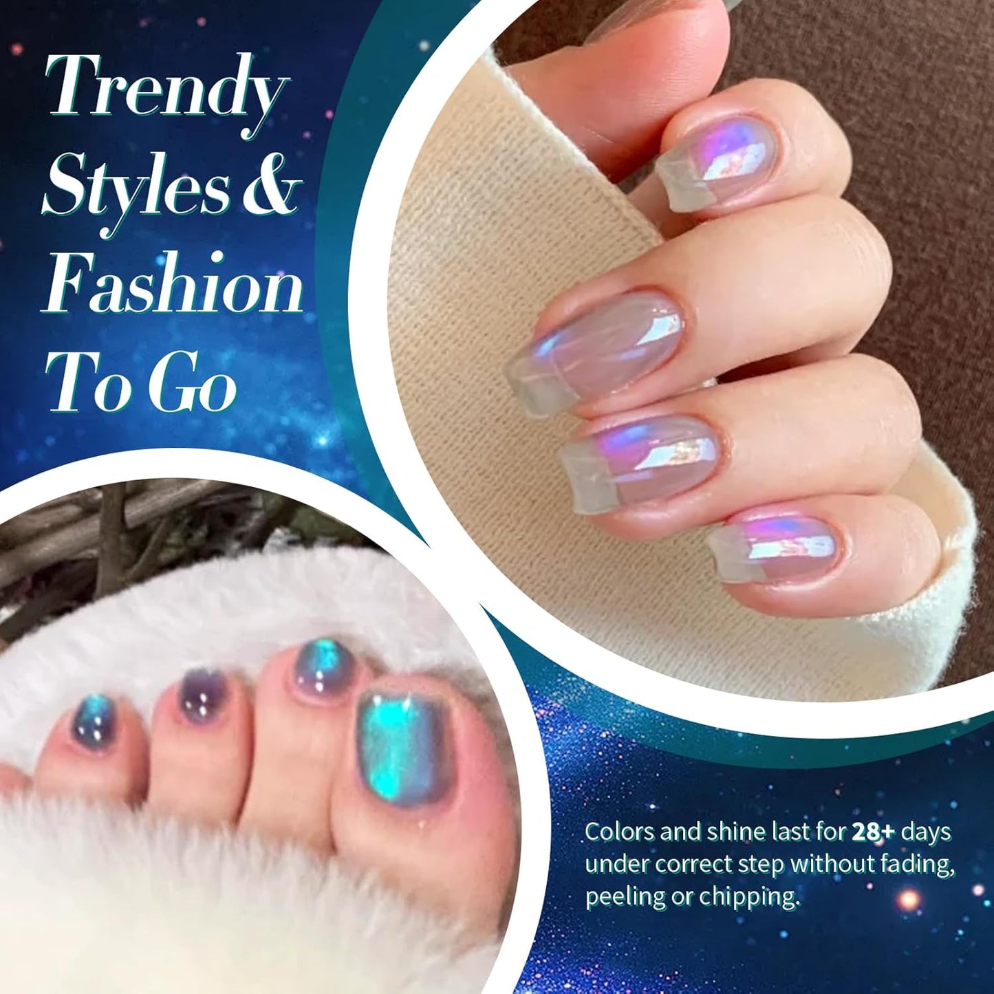 BORN PRETTY Cat Magnetic Gel Nail Polish,Chameleon Holorgraphic Cat Magnetic Eye Gel Polish Sway Sea Gel Polish