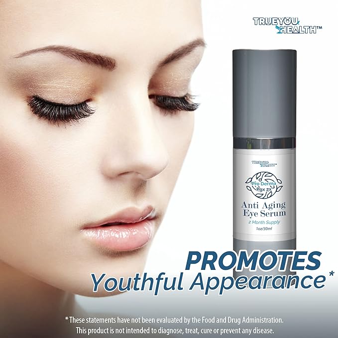 Pro Derma Pgx 2x Anti Aging Eye Serum - 2 Month Supply - Improved Formula to Promote Youthful Appearance - Support Reduced Puffiness & Undereye Bags - Minimize Appearance of Wrinkles & Dark Circles