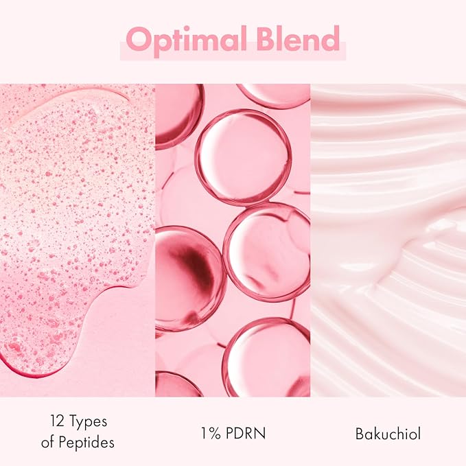 Pink Peptide 12 PDRN Serum With Salmon DNA PDRN 10,320ppm, 12 Peptides, Niacinamide, Skin glow, Hydrating, Moisturizing, Firming, Uneven Skin Tone, Korean Skincare, 33ml, 1.11 fl.oz.
