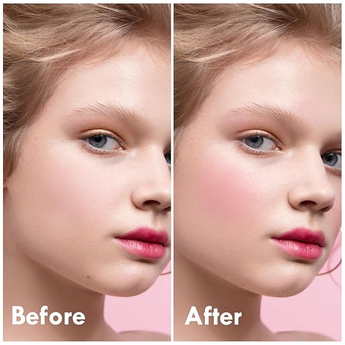 Gradient Matte Blush Palette, Blendable Blush Powder for Cheeks, Shape, Contour & Highlight Face for a Naturally Glowing Finish