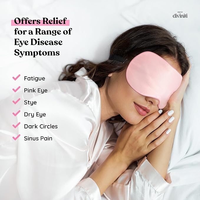 Heated Eye Mask for Dry Eye Relief - Stye Eye Treatment, Sinus Eyemask, Electric Eye Mask for Dry Eyes Moist Heat, Dry Eye Masks with Moist Heat Warming Compress Eye Mask - Warm Compress - DiviniTi