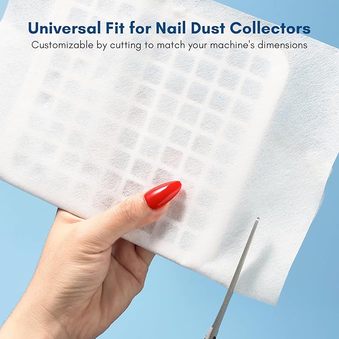 Makartt Nail Dust Collector Filter Paper – 100 Sheets Disposable Nail Dust Filters for Nail Dust Collector Machines, Nail Vacuum Dust Collector Nail Salon Supplies & Accessories White
