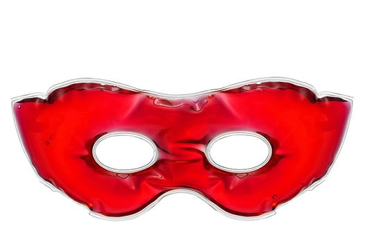 Gel Eye Mask for Puffiness and Dark Circles - Cooling Eye Masks for After Surgery and Headache/Stress Relief - Multiple Colors Available - Red