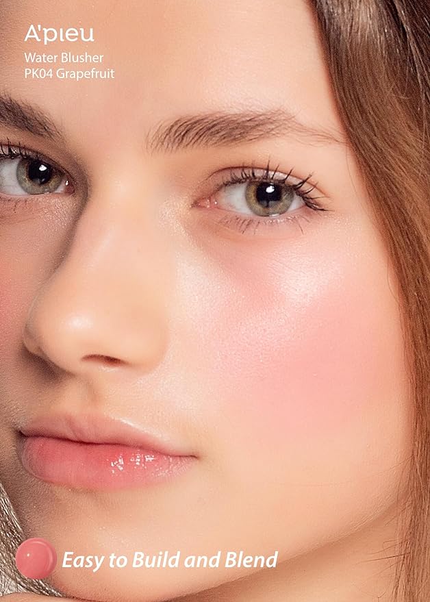 A'PIEU JUICY-PANG WATER BLUSHER (PK04 - Dewey Grapefruit Pearl) Korean Liquid Blush For Cheeks K Beauty Makeup