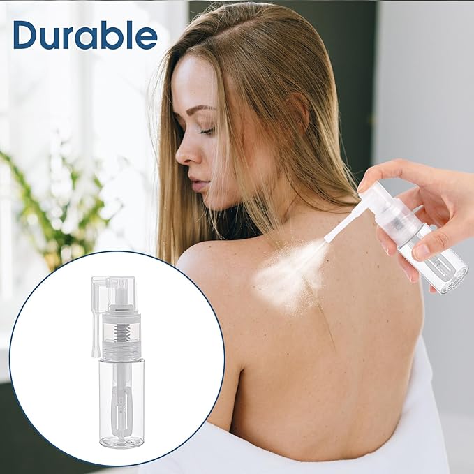 2 Pcs Empty Powder Spray Bottle, Cake Glitter Spray Bottle, Makeup Powder Spray Bottle, Barber Spray Bottle, Dry Powder Spray Bottle for Makeup Powder, Dusting, Glitter, Dry Cleaning Powder, Crafts