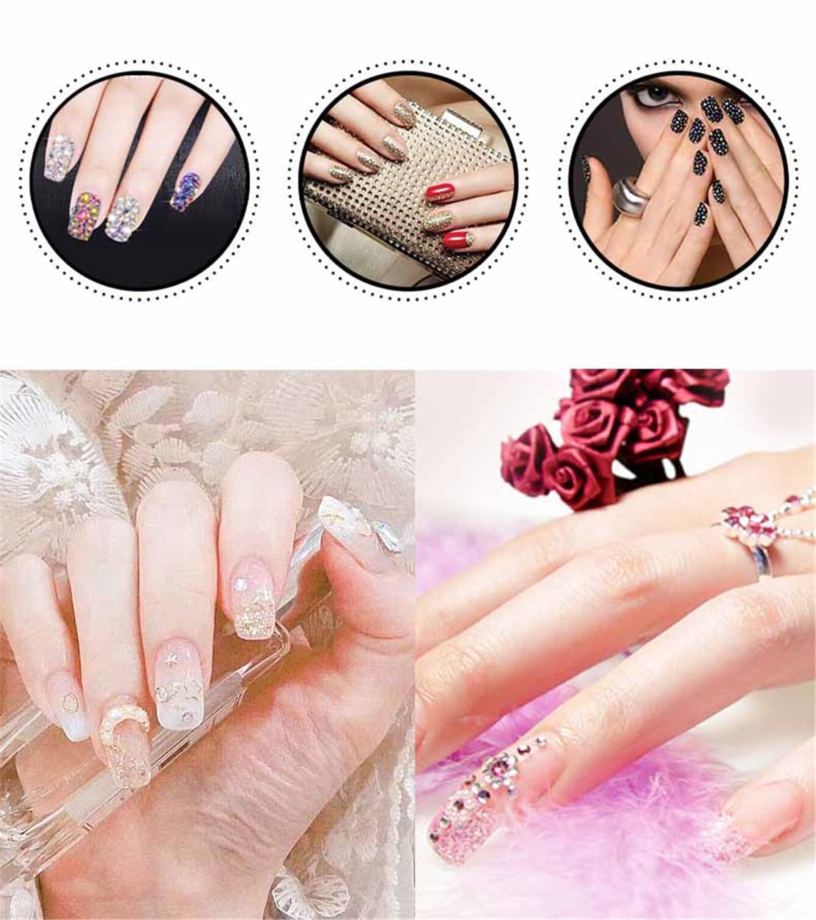 4500 Pcs SS6 2mm AB Flatback Rhinestones for Nails Art Crafts Glitter Round Shine Gems Crystals DIY Clothes Shoes （Dark RoseRed AB）