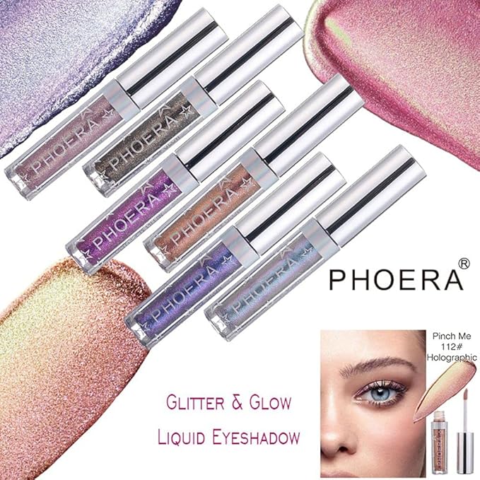 Glitter Eyeshadow，Makeup For Eyes Liquid Shimmer Sparkle Glow Light Colors Pencil Stick Shiny Long Lasting Waterproof Shining Eye Shadow Sets Metallic Pigments Metals Gloss Sparkling Pen Kit (A108)