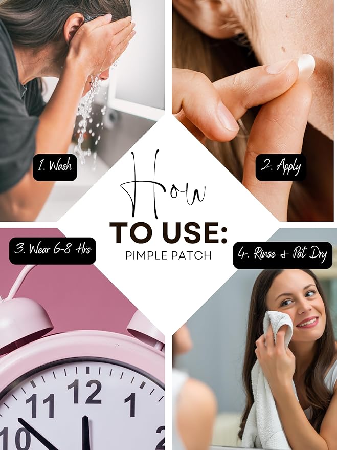 Acne Patch Ultra Thin Invisible Spot Cover- Fast Acting Hydrocolloid Pimple Patch with Salicylic Acid, Centella Asiatica & Tea Tree Oil- 72 Ct. Effective Treatment Absorbs Zits and Blemishes