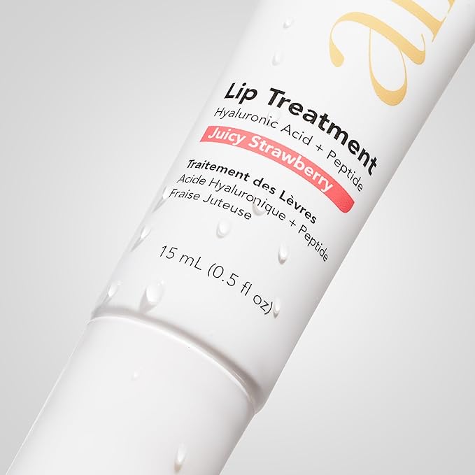 Alfie Hyaluronic Acid Lip Booster -Strawberry Flavor -15ml/0.5 Fl. Oz -Peptide Lip Treatment -Lip Plumper & Filler -Lip Serum & Moisturizer -Lip Volume Hydrating Treatment -Vegan Friendly, Non-Toxic