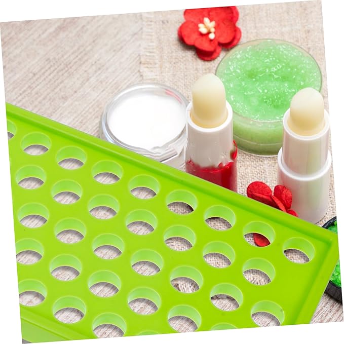 50 Lipstick Filling Mold Lip Balm Filling Spatula Lip Gloss Tray Labels for Tubes Lip Tubes Stand Tray Lip Balm Container Tray Lip Treatment Kit Diy Kit Supplies Manual Plastic