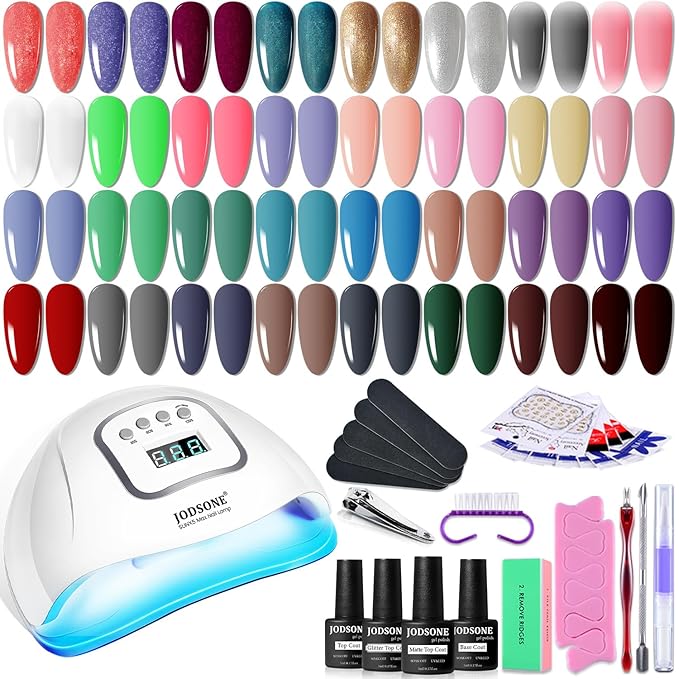 JODSONE 32 Colors Nail Polish Set With U V Light Manicure Nail Tools Nail Art Manicure Salon DIY at Home