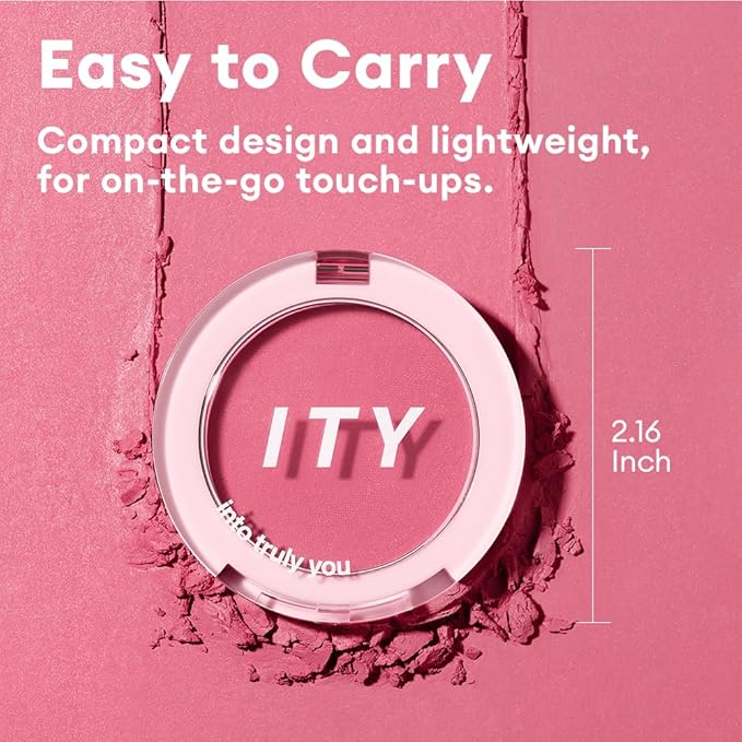 ITY Mood Blush, Blush for Cheeks Makeup,Moisturizing Creamy Blush Dual Funtions, Highly Spreadable, 0.18 oz (5.2g) in Turned On