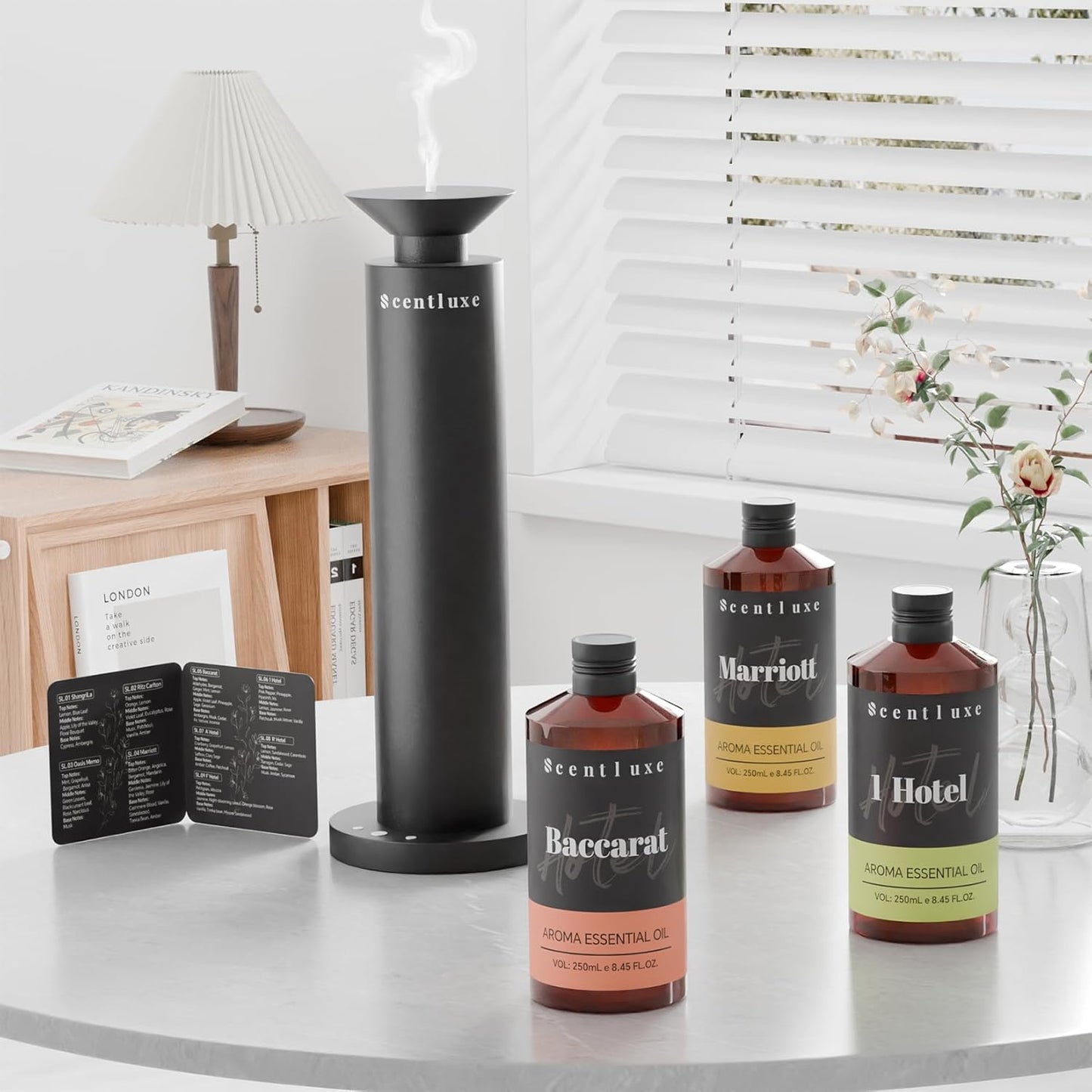 Hotel Diffuser Oil & Aroma Essential Oil Blend Luxury 1 Hotel Inspired Aromatherapy with Jasmine, Pink Pepper, Pineapple, Cedar & Amber for Ultrasonic Diffusers & Nebulizers - 8.45 fl oz, 250 mL