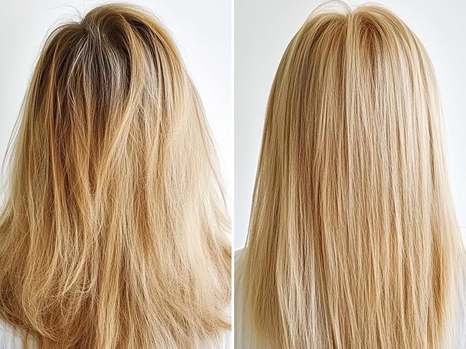 GK HAIR Global Keratin Leave In Bombshell Purple Cream (3.4 Fl Oz/100ml) Conditioning Smoothing Moisturizing Hydrating Frizz Control for Blonde Damaged Hair Removes Yellow Brassy Tones Flyaways