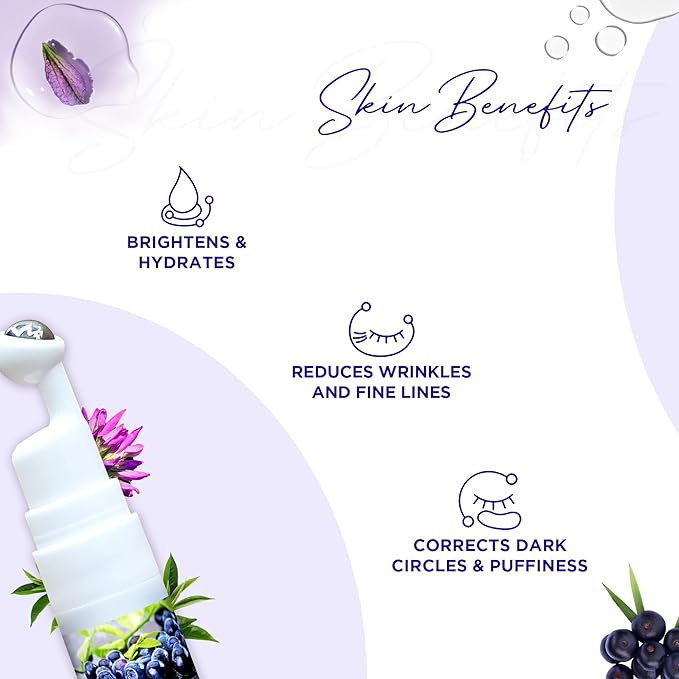 Acai Berry Under Eye Cream For Dark Circles And Puffiness – Hyaluronic Acid, & Retinol Repairs Fine Lines, Wrinkles & Bags Under Eye Area