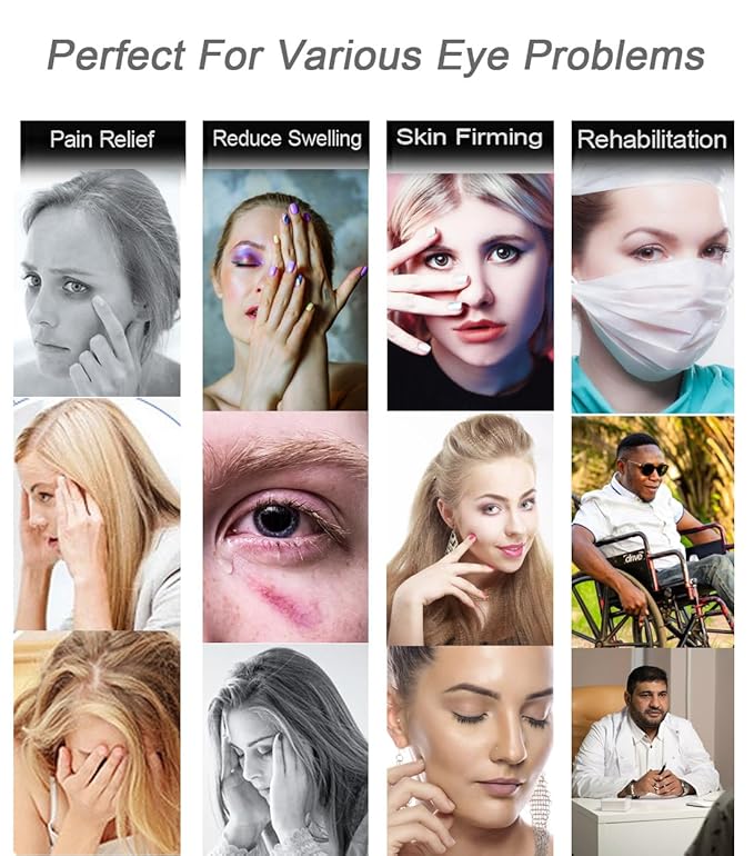 Ice Under Eye Patches Eye Mask Lip Care Gel Pads Treatment Mask Lip Mask, Cooling Eye Lip Gel Masks Cold Hot Therapy for Wrinkles Firming Swelling Cosmetic Bruising Reusable 7 Pack