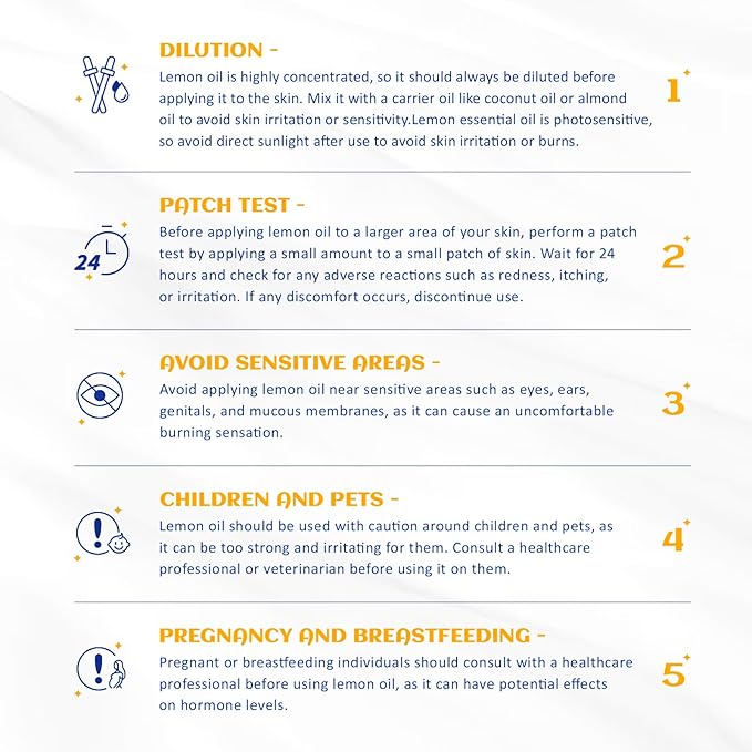 HIQILI Lemon Essential Oil, 100% Pure Undiluted for Cleaning, Skin, Diffuser - 1 Fl Oz/30ML