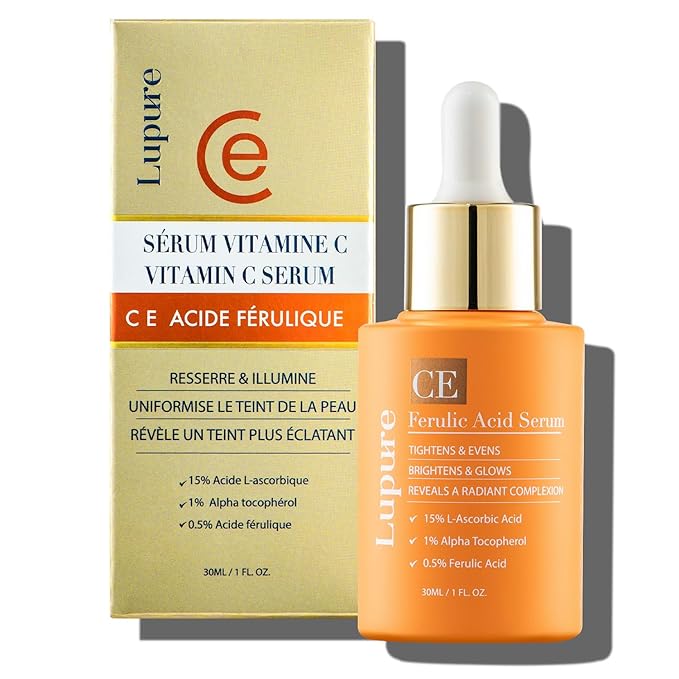Vitamin C Face Serum: Anti Aging Super Vit C Facial Serum with Ferulic Acid Pure L-Ascorbic Acid, Vitamin E and Hyaluronic Acid for Dark Spots and Skin Care