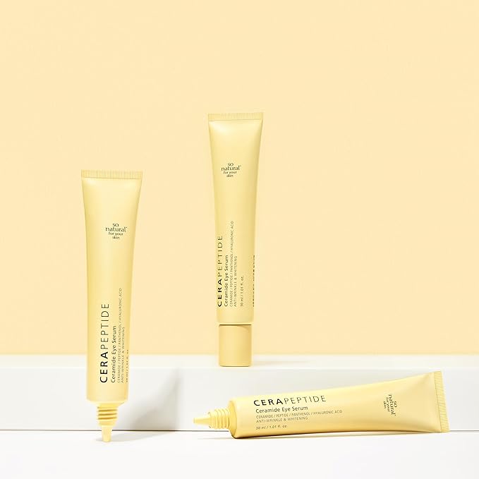 [So'natural Powder4room] Cera Peptide Eye Serum, 1 fl oz (30ml) | Eye Serum | Eye Cream | Korean Eye Cream | Korean Eye Serum | Peptide Serum | Under Eye Serum