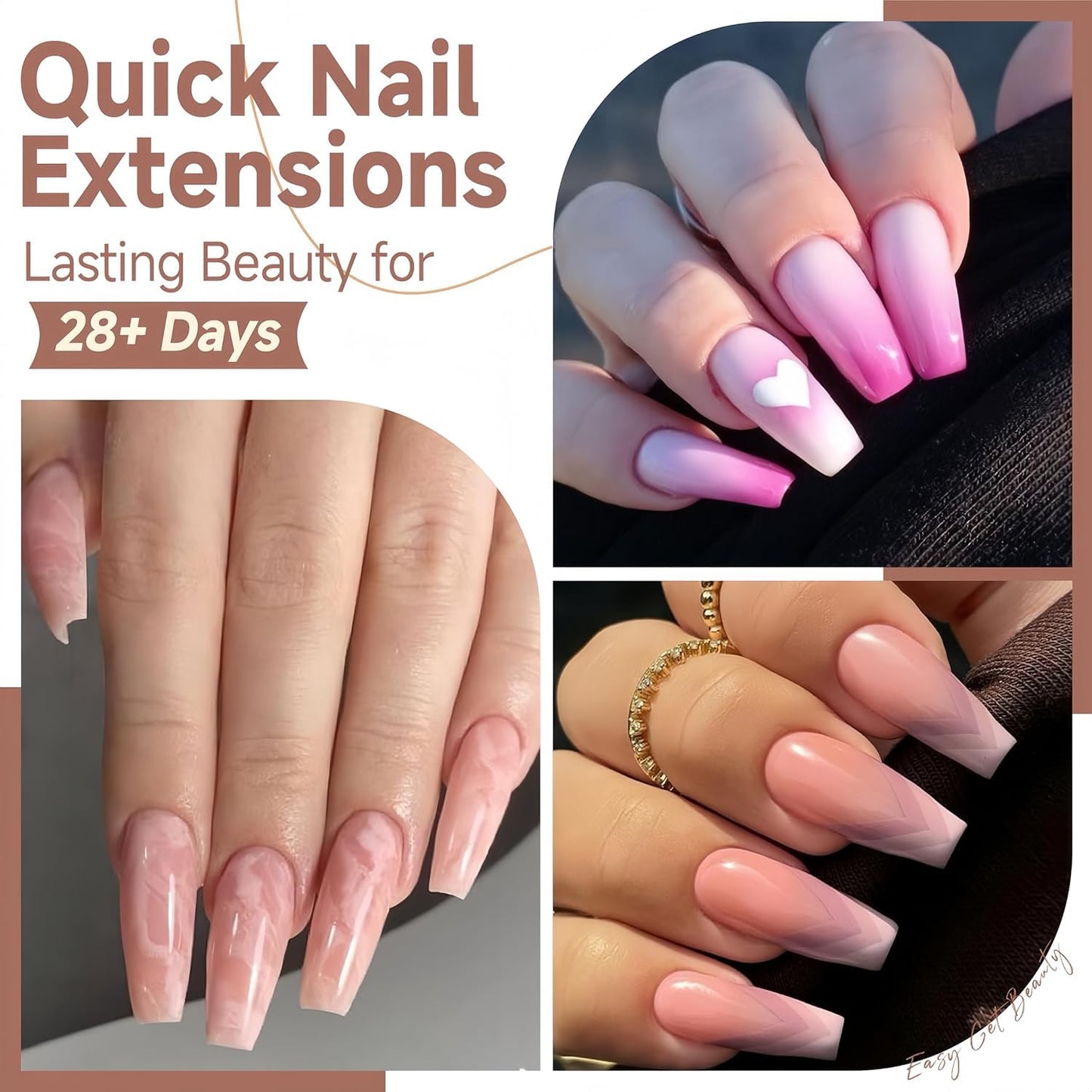 UNA GELLA Coffin Nails Tips, 216 PCS Soft Gel Nail Tips Coffin Half Matte Full Cover False Nails Pre-shaped Clear Acrylic Press on Nails Medium for Nail Extensions Home DIY Salon, 12 Sizes