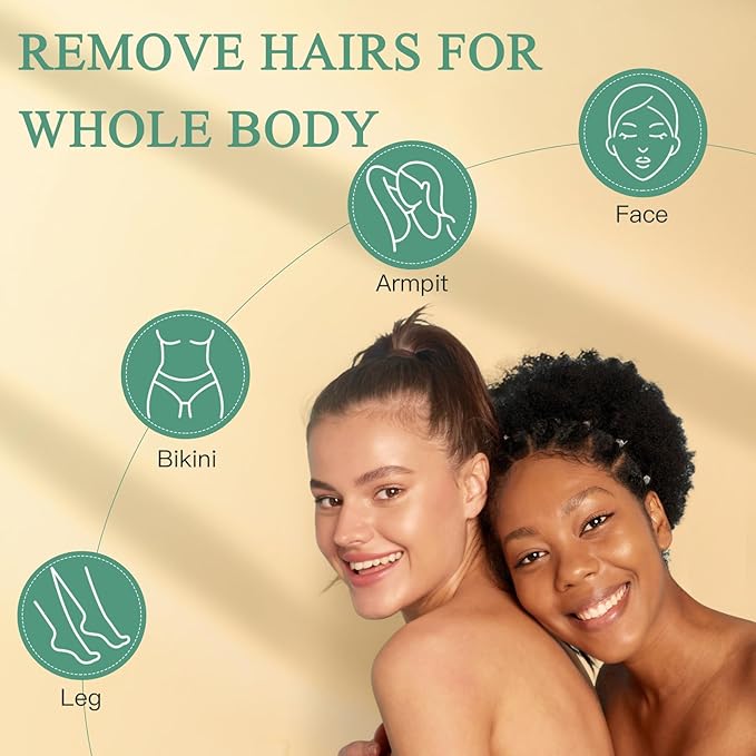 Hard Wax Beads, Bouvetan 1.3Lb/21oz Wax Beans for Brazilian Waxing, Hard Waxing Beads for Eyebrow, Face, Bikini for Women Men Hair Removal with 10pcs Wax Spatulas, 6 Packs