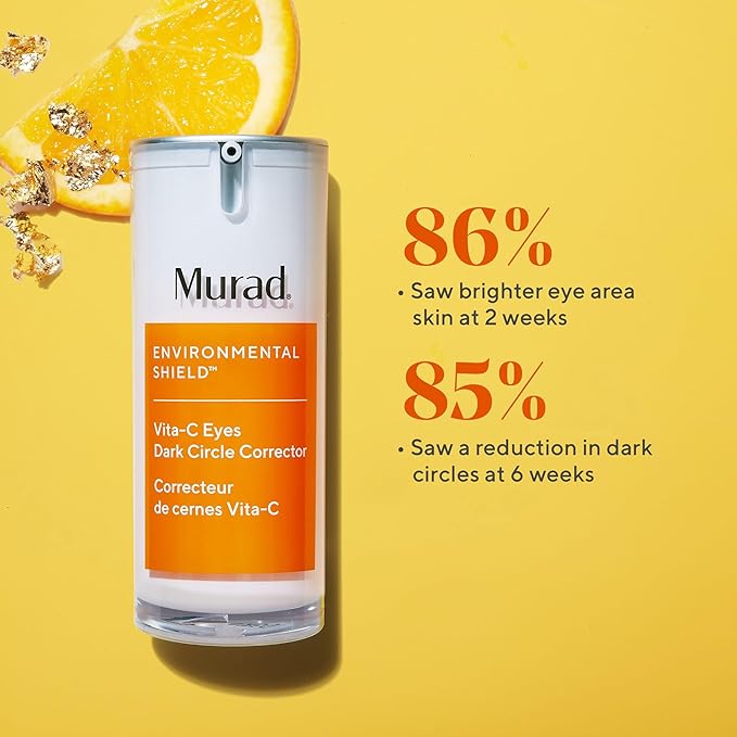 Murad Vita-C Eyes Dark Circle Corrector – Environmental Shield Vitamin C Brightening Serum – Anti-Aging Treatment for Puffiness and Wrinkles, 0.5 Fl Oz