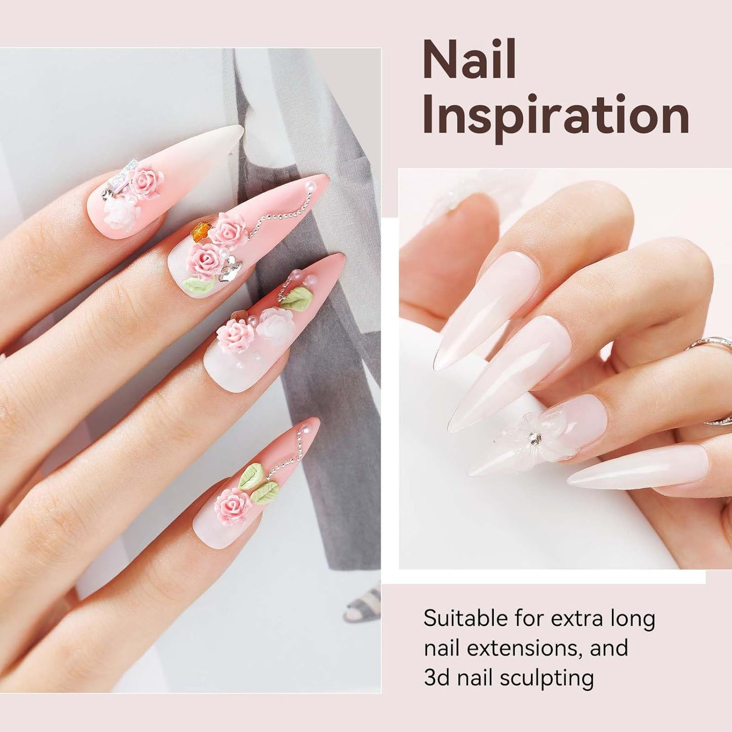 Solid Builder Gel For Nails, White 3D Nail Gel Art Hard Gel For Nails, 18g Non-Sticky Hand Molding Carving Gel For Nail Sculpting Extension Gel, Salon DIY At Home