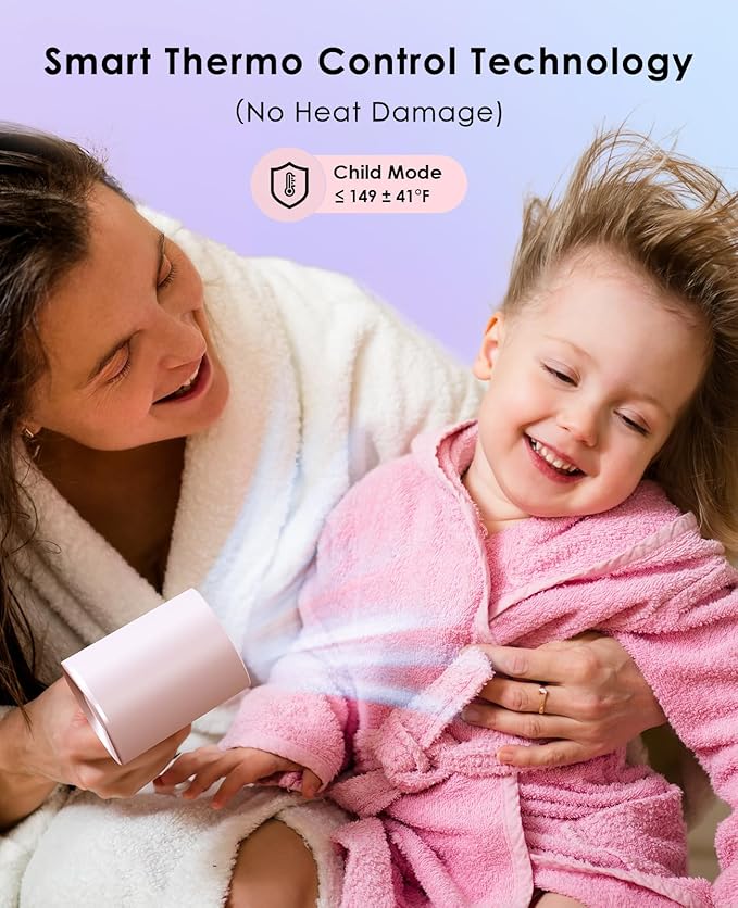 Hair Dryer with Diffuser for Curly Hair, Negative Ionic Hairdryer, High-Speed Blow Dryer with 110, 000 RPM Brushless Motor, Fast Drying Lightweight Travel Hairdryer, Low Noise Quiet Hair Dryers