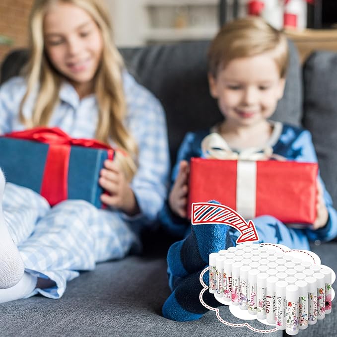 50 Pcs Bible Verse Lip Balm Bulk Christian Gifts for Women Faith Religious Moisturizing Lip Balm with Scripture Inspirational Lip Care Product for Friend Teacher Worker Employee