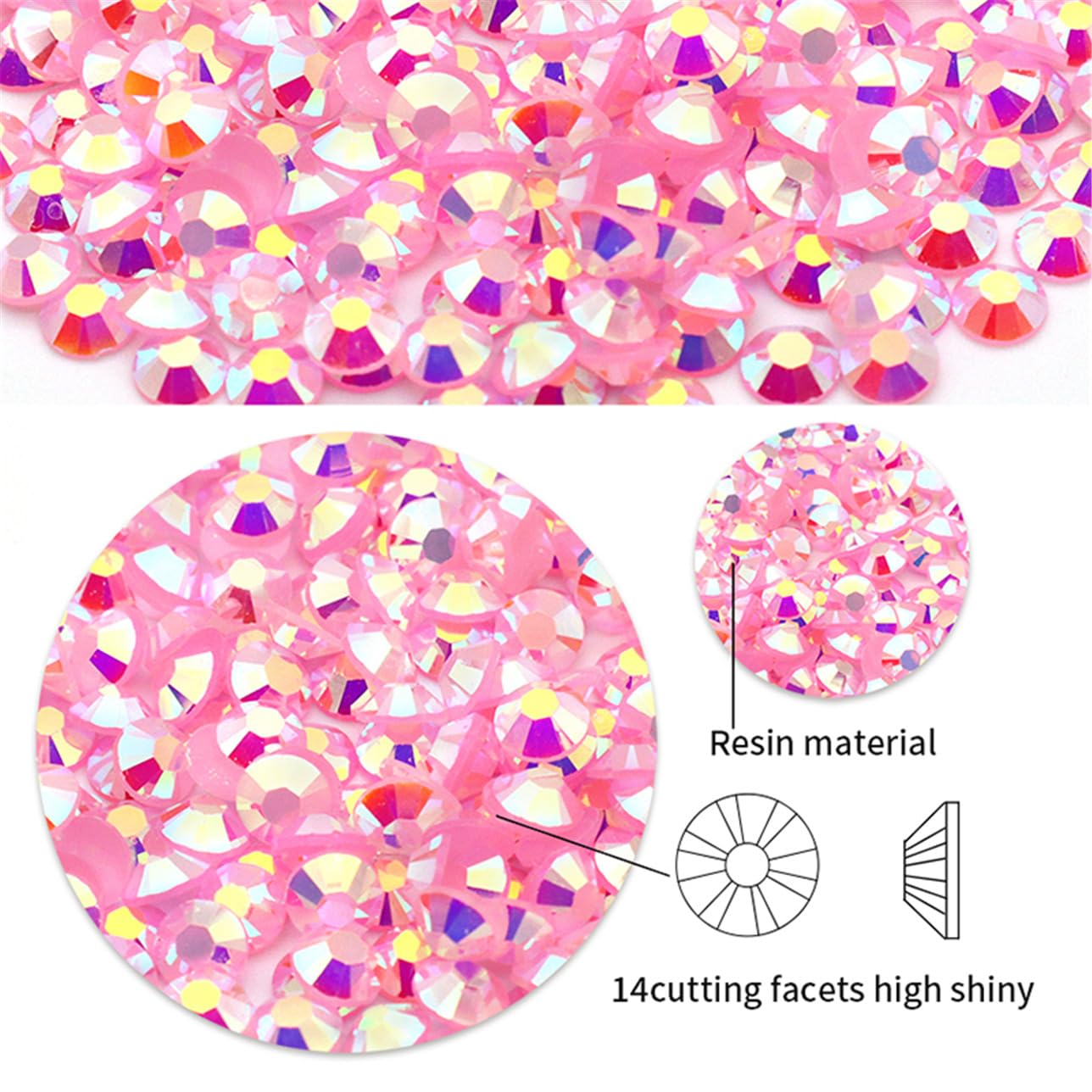 4500 Pcs SS12 3mm AB Flatback Rhinestones for Nails Art Crafts Glitter Round Shine Gems Crystals DIY Clothes Shoes （Light Sapphire AB）