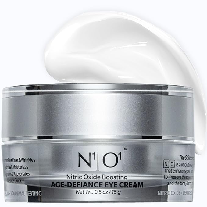 Age-Defiance Eye Cream - Day & Night Moisturizer with Nitric Oxide, Hyaluronic Acid, Complex Peptides, Ceramides - Hydrating Eye Cream for Dark Circles, Wrinkles, Fine Lines, Puffiness - 0.5 oz.