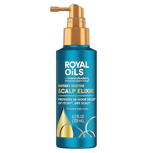 Head & Shoulders Royal Oils Scalp Elixir Treatment - Instant Soothe, Anti-Dandruff, Dry Scalp Relief & Hydration with Cooling Menthol & Peppermint Oil, 4.2 fl oz