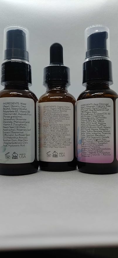 Eva Naturals Firm & Glow Serum Bundle – Vitamin C, Peptide & Niacinamide Serums – Anti-Aging Face Serum Set for Wrinkles, Glow, Pores, Hydration – Collagen Boosting Skin Care Routine