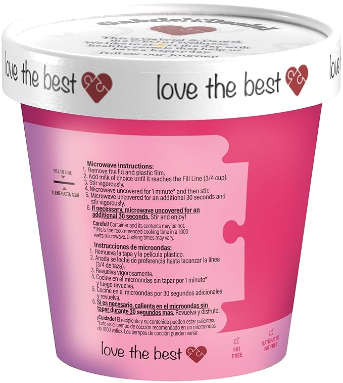 Gabriel & Daniel Organic Instant Creamy Wheat (Farina) Hot Cereal Cup – Non-GMO, Pure and Organic Breakfast Cereal – Rich in Iron & Vitamin C for a Nourishing and Quick Meal – Smooth & Creamy Texture (Pack of 12)