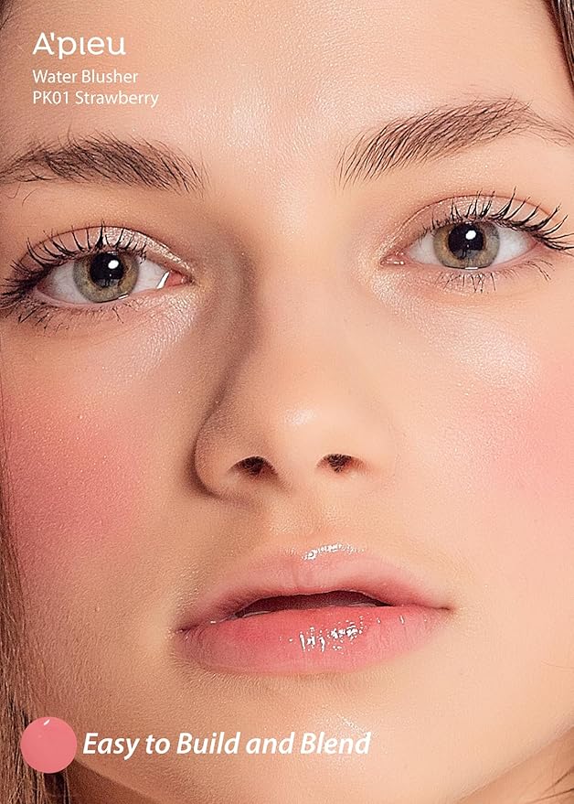 A'PIEU JUICY-PANG WATER BLUSHER (PK01 - I'm Strawberry) Korean Liquid Blush For Cheeks K Beauty Makeup