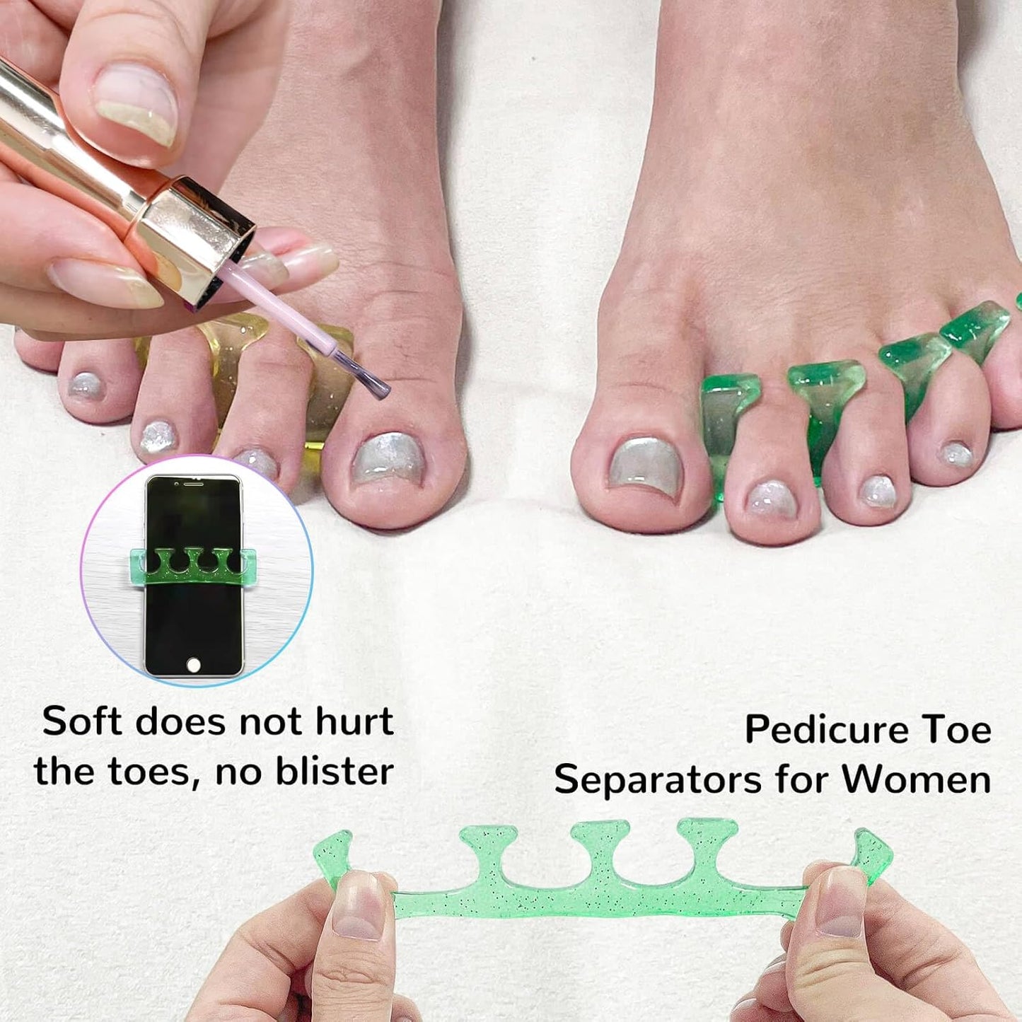 Toe Nail Separator,Toe Separators,Toe Separators Use for Separation of Toenails or Nails as Well as Polishing of Nail Polish.