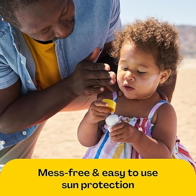 Hello Bello Mineral SPF 50 Face & Body Sunscreen Stick, Water Resistant and Reef Friendly Roll On Sun Protection, 1oz