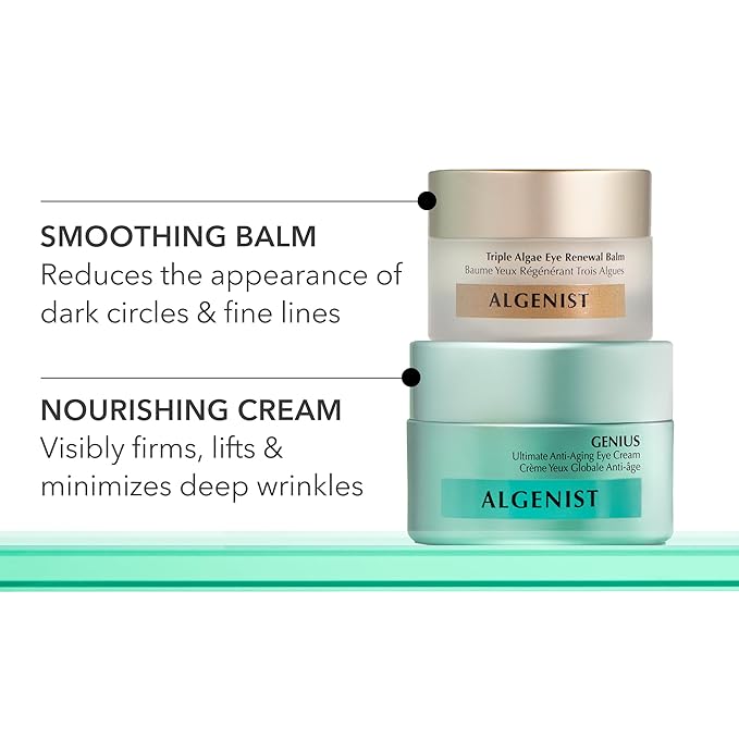 Algenist GENIUS Ultimate Anti-Aging Eye Cream - Firming Under Eye Cream with Vegan Collagen + Microalgae Oil - Helps to Visibly Plump, Smooth and Restore Radiance To Delicate Eye Area (15ml)