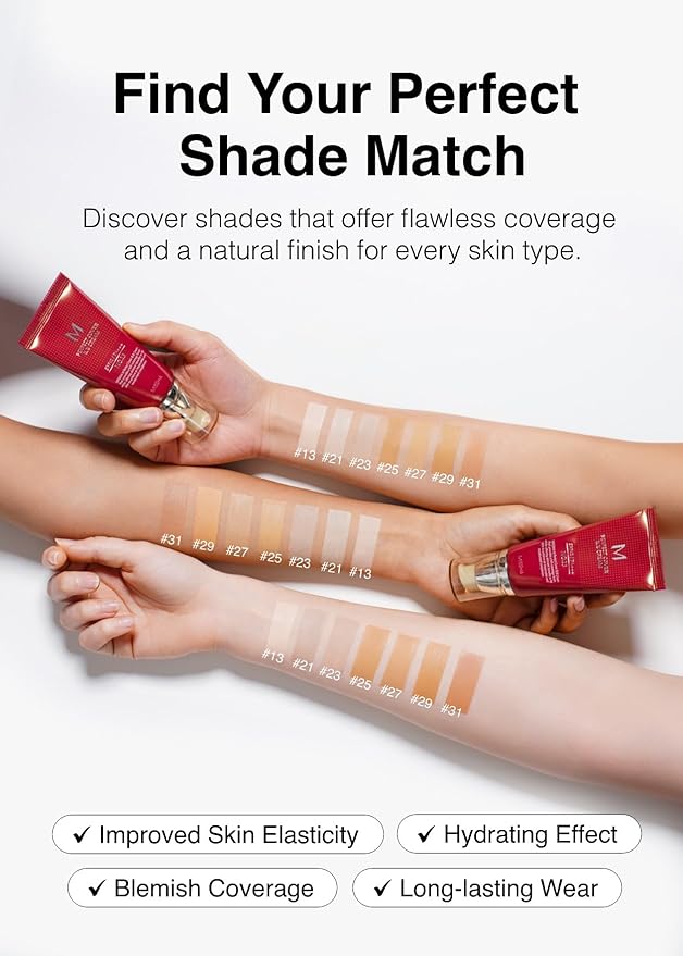 MISSHA M Perfect BB Cream No 31.Golden beige for medium/deep with neutral skin tone SPF 42 PA +++ 1.69 Fl Oz - Tinted Moisturizer for face with SPF