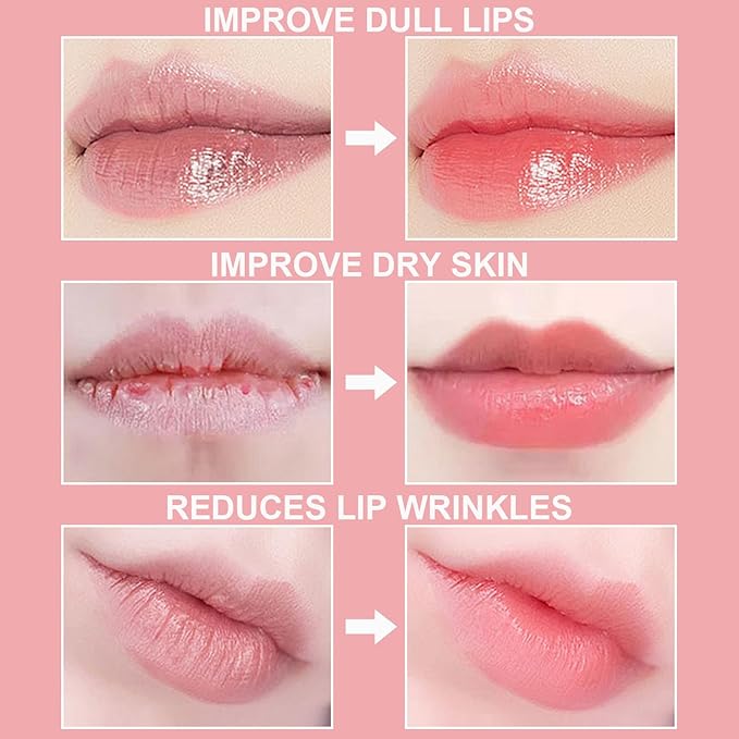 3Pcs Lip Balm Honey Pot with Stick, Honey Strawberry Apple Moisturizing and Hydrating Sleeping Lip Mask, Day and Night Repair and Care, Improve Lip Color, Reduce Lip Lines (SET B)