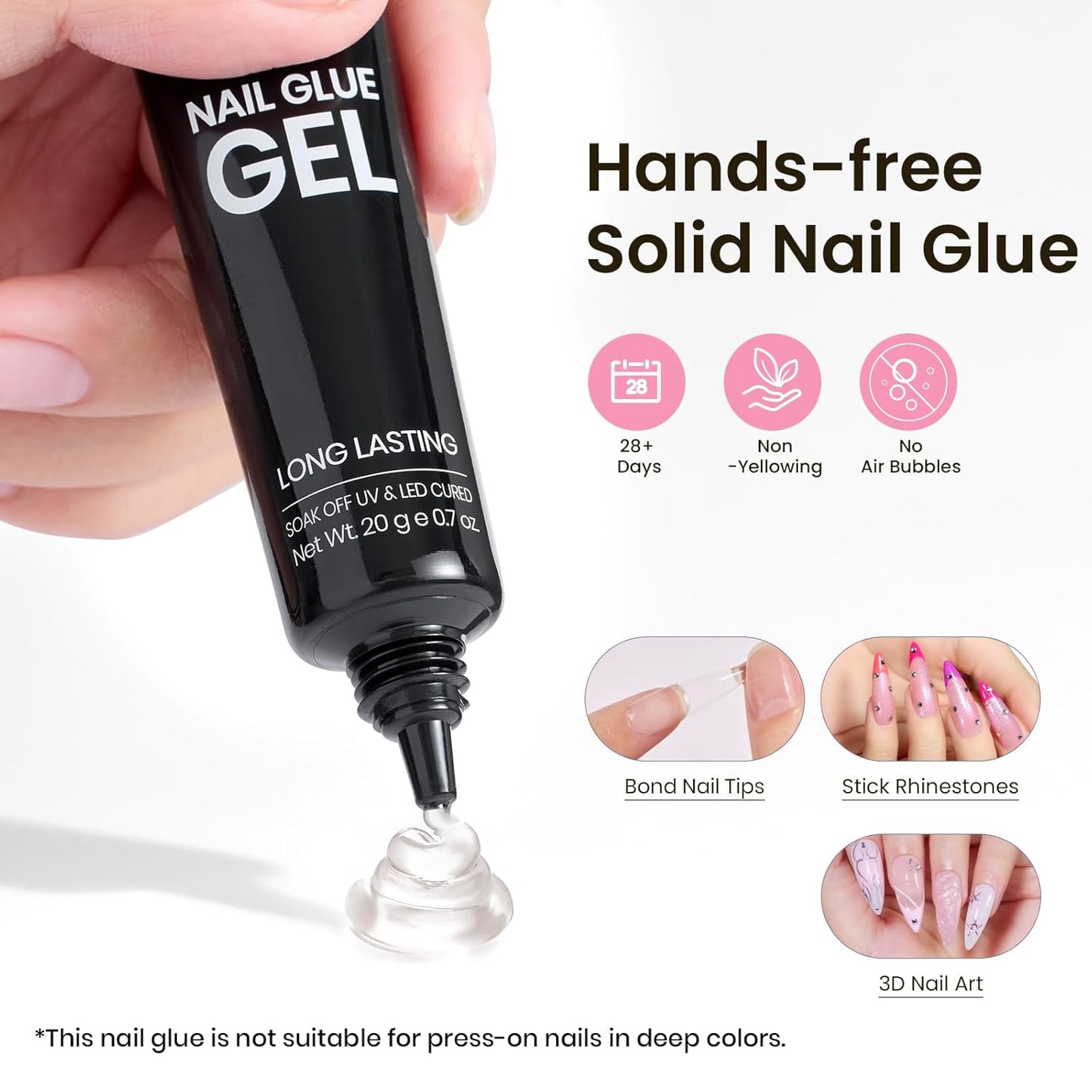 Beetles Tipex Instant Apex Nail Tips Kit Halloween Nails, Stiletto Long, 224pcs 16 Sizes, with Tipex UV Nail Glue Mini Nail Lamp,Pre-Building Pre-Etched Strong Thicker Acrylic Nail Tips Set