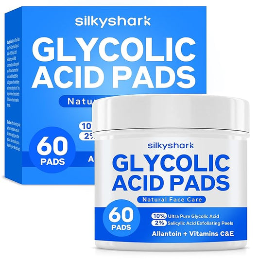 Glycolic Acid Resurfacing Pads (60 Count), 10% Ultra Pure + 2% Salicylic Acid, Exfoliating Peel Pads for Face, Effective Chemical Peel, Radiant Skin Renewal