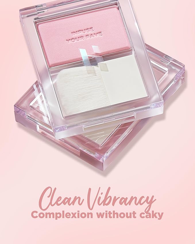 HOLIKA HOLIKA Infusing Blush with Brush - Lightweight, Smooth, Blendable Cheek Blusher, Sebum-Control, Natural Pore Coverage, Built-In Brush, Long-Lasting Pigment for Romantic Mood (07 SIENNA)