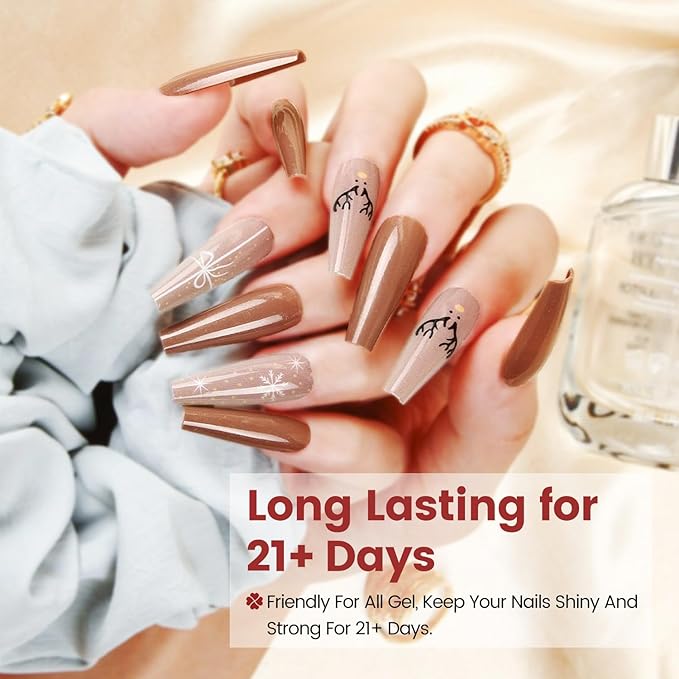 JODSONE 15ML Top Coat Gel Polish High Gloss Shine Finish Long Lasting Gel Nail Polish Professional Manicure Home DIY No Wipe